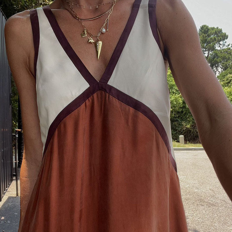 Jacky - long dress in V -hals 4