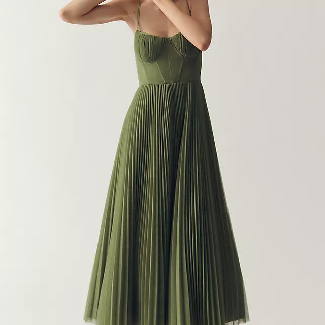 Claire - folded tulle dress with asymmetrical draping 5