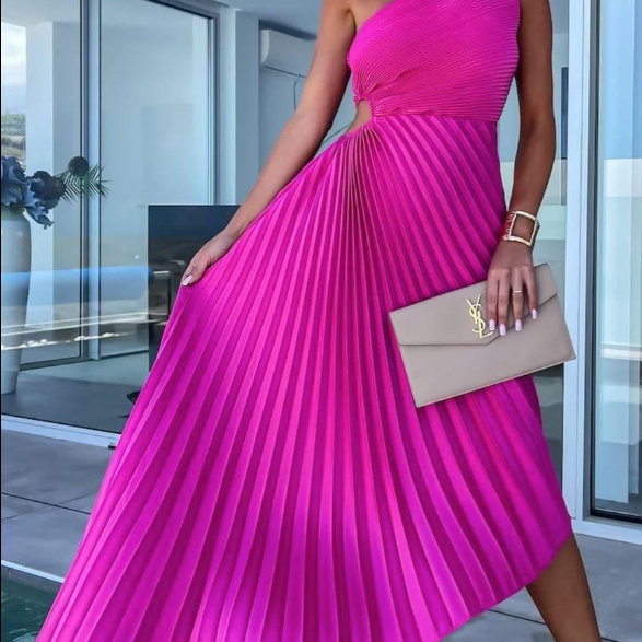 Halisa - a shaft folded summer cocktail dress 3
