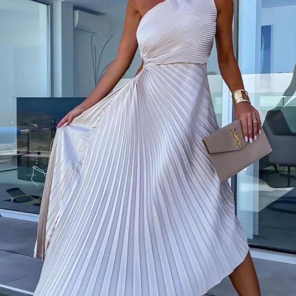 Halisa - a shaft folded summer cocktail dress 5