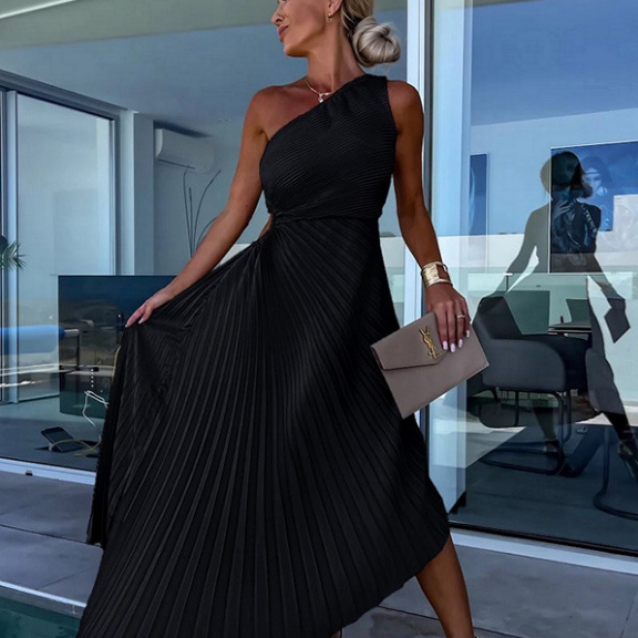 Halisa - a shaft folded summer cocktail dress 4