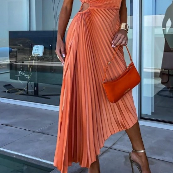Halisa - a shaft folded summer cocktail dress 6