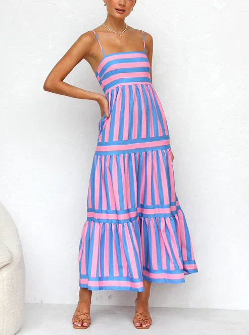 Vanessa - long stripe dress 1