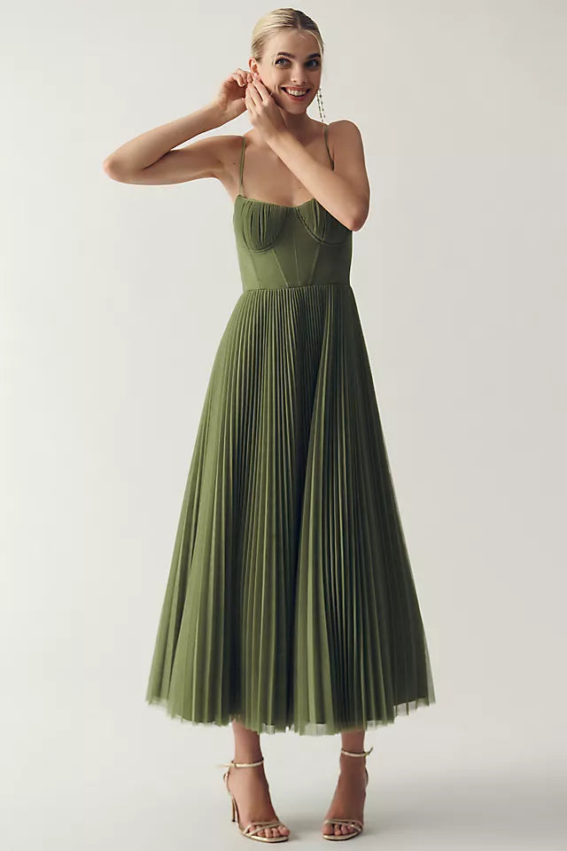 Claire - folded tulle dress with asymmetrical draping 5
