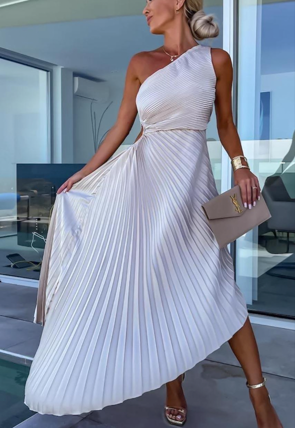Halisa - a shaft folded summer cocktail dress 5