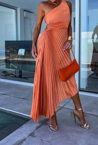 Halisa - a shaft folded summer cocktail dress 6