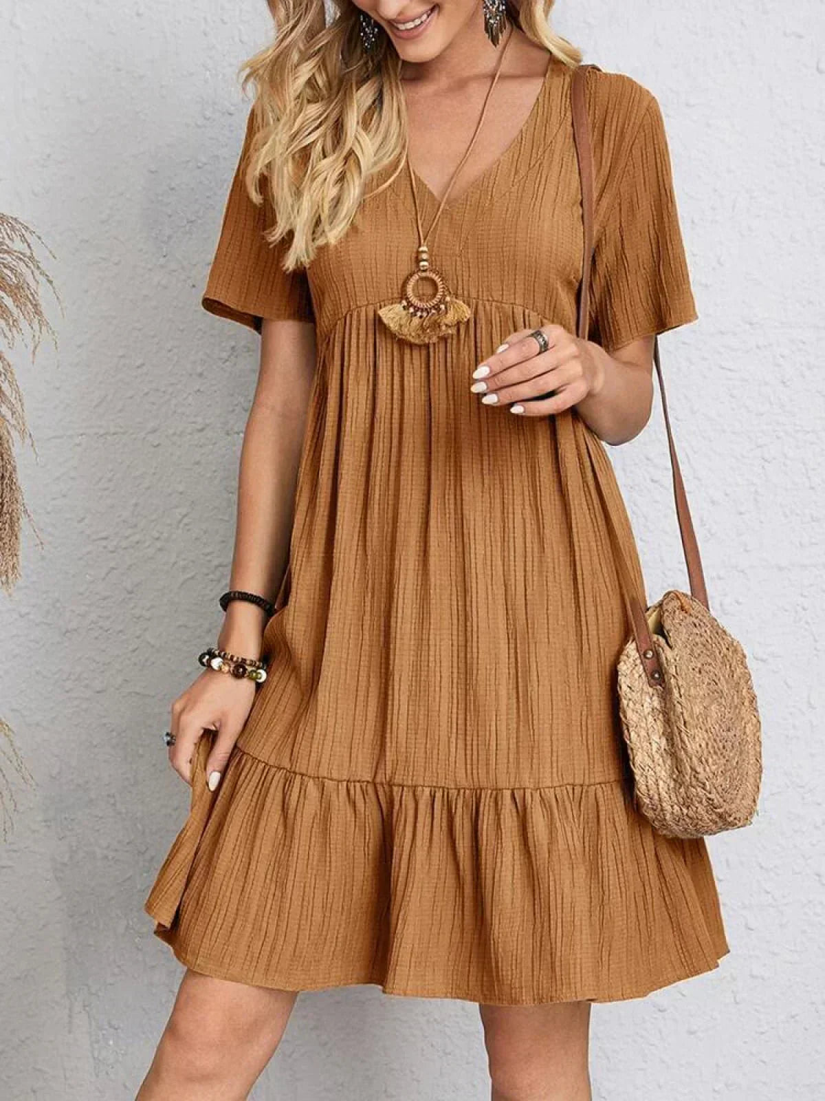 Nikki | Elegant dress - brown 1