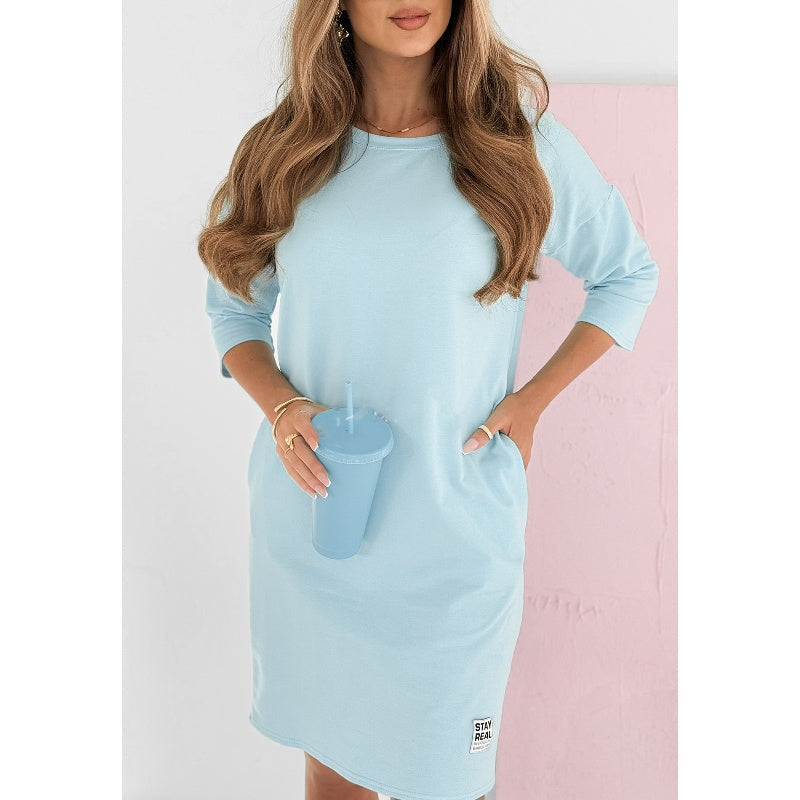 Mira | Dress with 3/4 sleeves and bags 5